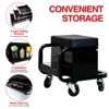 Maggift Tool Boxes and Totes, Mobile Cabinet with Lockable Casters, Chest for Tool Storage, Black, 15.8"*14.3"*15.3" - 2 of 3