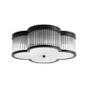 Rennnsan Colton 15.75" 4-Light Glass Ceiling Light Mid-Century Modern Black Flush Mount Light - 3 of 4