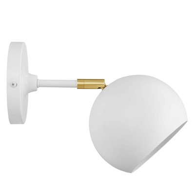 Modway Chalice 4-Inch Swing-Arm Metal Wall Sconce – Adjustable Modern Sconce Light with Swivel Arm for Bedroom, Office, or Hallway