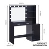TiramisuBest Vanity Desk with Mirror and Lights, 46.4IN Dressing Table with 2 Large Drawer&Large Vertical Organizer, 3 Level Dresser & 3 Lig - 4 of 4