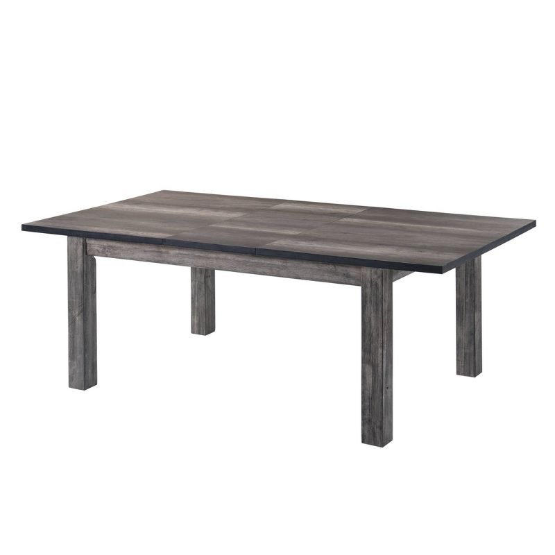 5pc Grayson Extendable Dining Table with Padded Seats Gray Oak - Picket House Furnishings, 4 of 14