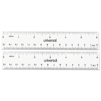 Westcott 12 Plastic Metric and Standard Ruler, Transparent (36)