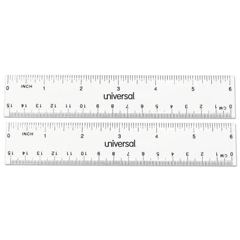 Universal Clear Plastic Ruler Standard/metric 6 59025 : Target