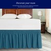 Subrtex Elastic Wrap Around Bed Skirt Dust Ruffle Smooth Soft Bed Frame Cover 15-inch Drop - 2 of 4