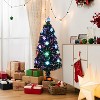 VINGLI 4ft Pre-lit Fiber Optic Artificial Christmas Tree w/Multicolor LED Lights, Snowflakes & Top Star - 2 of 4