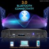 Pyle 2-Ch Bluetooth Power Amp - 2000W Rack Mount Pro Audio Receiver w/ LCD, Bridge Mode, Cooling Fan - Model PTA1000BT, Black, 1 Count - 3 of 4
