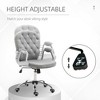 PAGED Adjustable Height Office Chair, Modern PU Leather Computer Chair with Armrests and Casters, Button Tufted Desk Chair for Office - 4 of 4