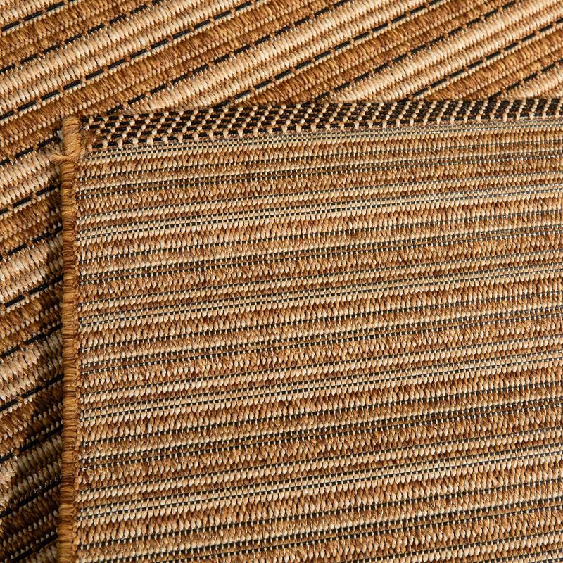 Two-Tone Stripe Outdoor Rug Black - Threshold™, 4 of 6