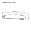 Unique Bargains Metal Decorative DIY Women's Clothing Dress 2 Holes Sewing Brooch Pins 20 Pcs - 2 of 4
