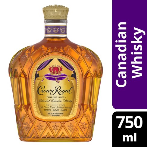 Crown Royal Fine De Luxe Blended Canadian Whisky, 750 ML Bottle With Two  Signature Shot Glasses