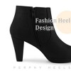 Perphy Women's Suede Platform Round Toe Chunky Heels Ankle Boots - 4 of 4