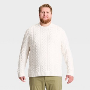 Men's Cable Crewneck Sweater - Goodfellow & Co™ - 1 of 3