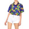 LA LEELA Women's Button Down Short Sleeve Funny Short Sleeve Shirt Summer Hawaiian Club party Casual Tops - 4 of 4