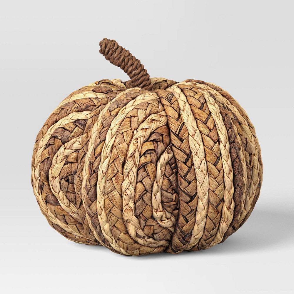 Large Woven Pumpkin Dark Two Tone Pumpkin Figurines - Threshold™