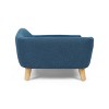 Gulches Mid-Century Modern Dog Sofa in Small Size with Luxurious Tufted Cushions in Navy Blue and Sleek Birch Legs - 4 of 4