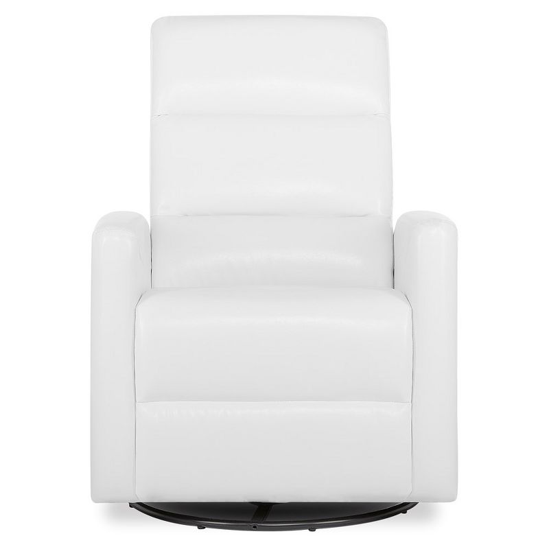 Evolur Upholstered Faux Leather Seating Reevo Swivel Glider Chair, 1 of 6