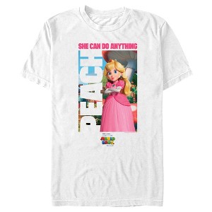 Men's The Super Mario Bros. Movie Peach She Can Do Anything Poster T-Shirt - 1 of 4