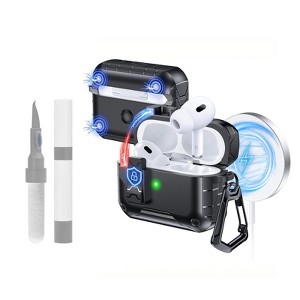 HTUTWOO Auto-Open For AirPods Pro 2nd/1st Gen Case With Built-in Magnets, Compatible With Mag-Safe Charging, With Air-AL Carabiner - 1 of 4