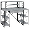 NicBex Home Office Desk with Open Shelves&Metal Frame,Computer Desk for Study,Home Workstation - 2 of 4