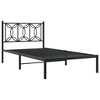 vidaXL Metal Bed Frame without Mattress with Headboard Black 39.4"x78.7" - 3 of 4