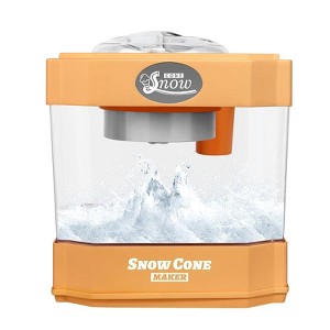 Gulches Snow Cone Makers - Tabletop Shaved Ice Machine with 2 Reusable Cups and Ice Scoop, Blue/Green/Orange - 1 of 4