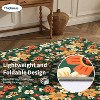 Traditional Floral Rug Modern Farmhouse Rug Stain-Resistant Non-Slip Soft Thin Floor Carpet Foldable Indoor Carpet - 3 of 4