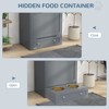 Bencmate Pet Water Bottle Pet Feeder Station Storage Cabinet, Dog Food Storage Container with Dog Raised Bowls, Gray(24"*14"*32.25") - 2 of 4