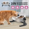 Allforpaws Lifestyle 4 Pet-3 In 1 Height Adjustable Stainless Steel Elevated Double Bowls - 2 of 4