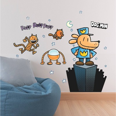 Dog Man and Friends Giant Peel and Stick Wall Decals
