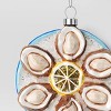 4" Christmas Glass Oyster Ornament Blue Plate - Wondershop™ - 3 of 3