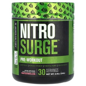 NITROSURGE Pre Workout Supplement - Endless Energy, Instant Strength Gains, Clear Focus, Intense Pumps - Nitric Oxide Booster & Powerful Preworkout - 1 of 2