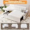 84” 2-in-1 Sofa Bed Comfortable Living Room Sofa with 2 Storage Arms and 2 Charging Ports, L-Shaped Sofa with 2 Cup Holders and Side Pockets - 3 of 4