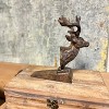 Slickblue Cast Iron Buck Head Door Stop, Decorative Door Holder, Rustic Home Accent, Brown, 6.5"x3.125"x6.75" - 3 of 4