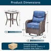 Outdoor Swivel Rocker Chair with 6 Inch Thick Cushion 2 in 1 Porch Glider Swivel Chair - Wicker Patio Furniture Patio Swivel Glider Seating - 3 of 4