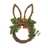 17" Floral Bunny Ears Artificial Hanging Wreath - National Tree Company - 4 of 4