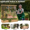 Raised Garden Bed, 63" Elevated Wooden Planter Box with Lattice Trellis, Wooden Planter Box with Hanging Roof & Drainage Holes - 3 of 4