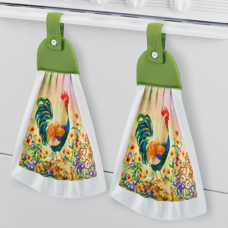 Collections Etc Rooster Country Charm Hanging Kitchen Towels - Set of 2, 2 of 4