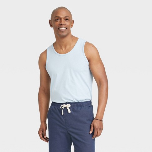 Men's Standard Fit Tank Top - Goodfellow & Co™ Light Blue Xxl : Target