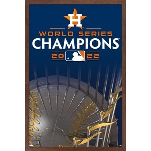 Trends International MLB Houston Astros - 2022 World Series Team Logo Framed Wall Poster Prints - 1 of 4