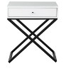 NicBex Modern Nightstand with X-Shaped Metal Legs Minimalist Bedside Table with Single Drawer End Table for Bedroom, Living Room - 2 of 4