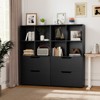 Costway 51” 5-Tier 4-Cube Bookcase with 2 Drawers for Living Room, Study, Home Office White/Black/Gray/Natural - 4 of 4