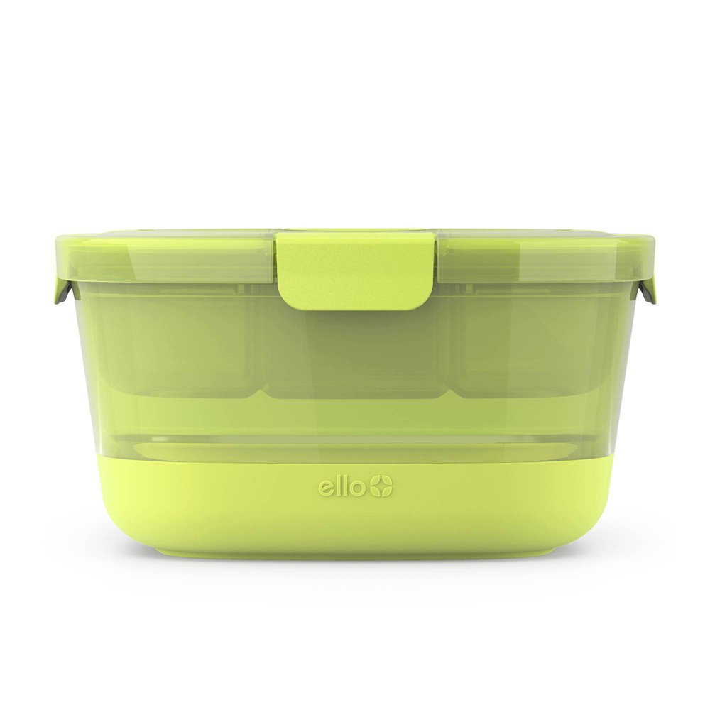 Photos - Food Container Ello Plastic Salad Bento Food Storage Container Set Neon