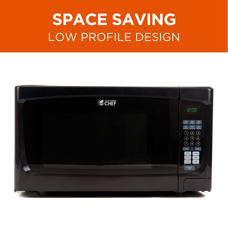COMMERCIAL CHEF Countertop Microwave Oven 1.4 Cu. Ft. 1100W, 3 of 9