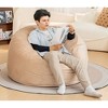 Chic Crate-Bean Bag Recliner Sofa – 4ft Velvet Plush Memory Foam Lounge Chair with Removable Cushion, Adults Multi-Room Lounge - 4 of 4