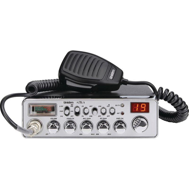 Uniden® Bearcat® 40-Channel CB Radio with SWR Meter, Chrome, PC78LTX, 1 of 8