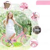 DSVIMOY 20 inch Girls Bike with Basket for 7-10 Years Old Kids, No Training Wheels Included, Pink, 55.51"*21.26"*32.48" - 4 of 4
