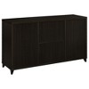 60" Engineered Wood Rectangular TV Console with 3 Drawers, 2 Glass Doors and Adjustable Shelves for Living Room and Bedroom - 4 of 4