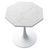 Modern Coffee Table, Octagonal Dinner Table with Marble Tabletop for Dining Room Kitchen Home Living Room Apartment - 4 of 4