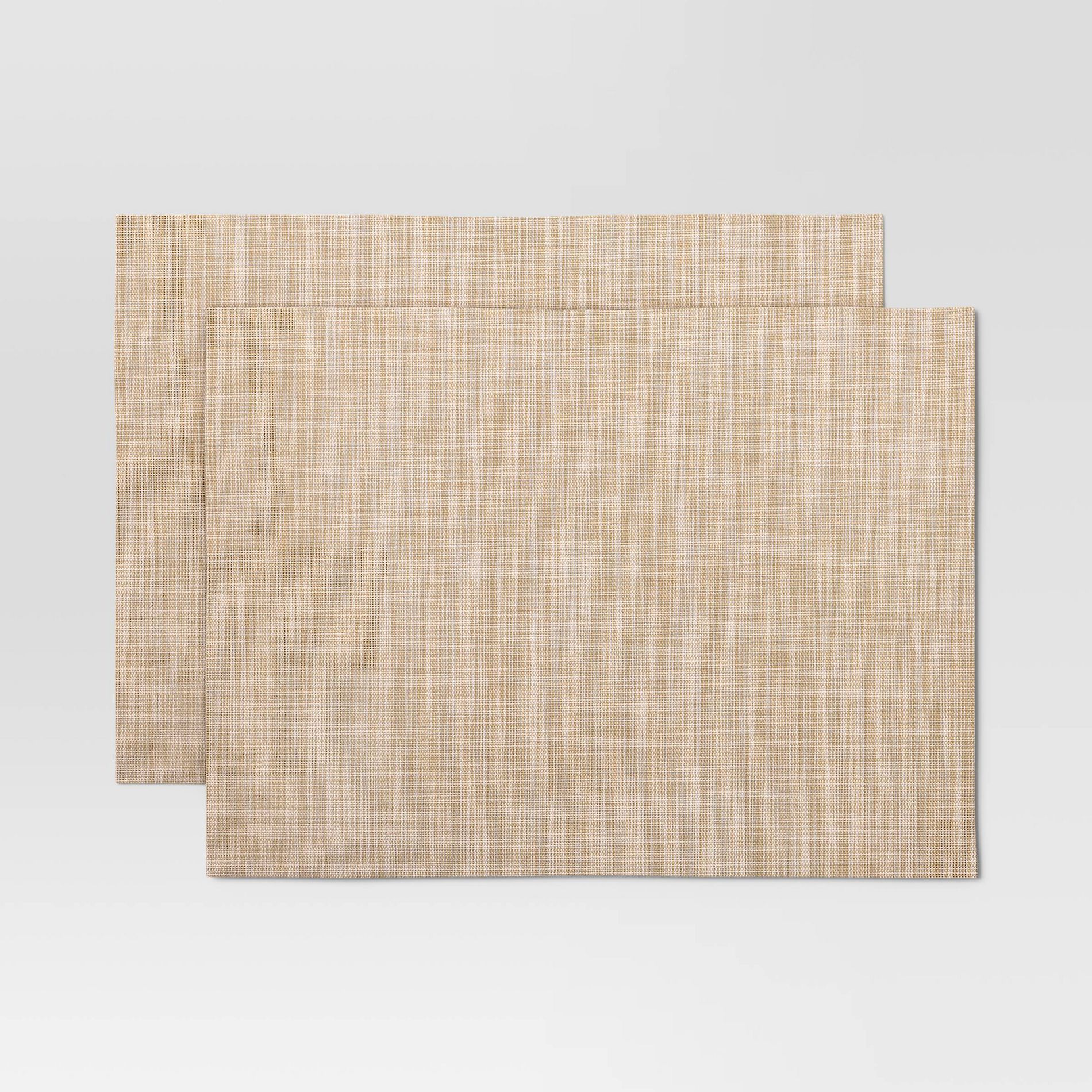2pk Placemat Tan Heathered Vinyl - Threshold™