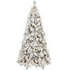 Hrinhom 5FT Flocked Christmas Tree,Holiday Artificial Tree with LED Lights - 2 of 4